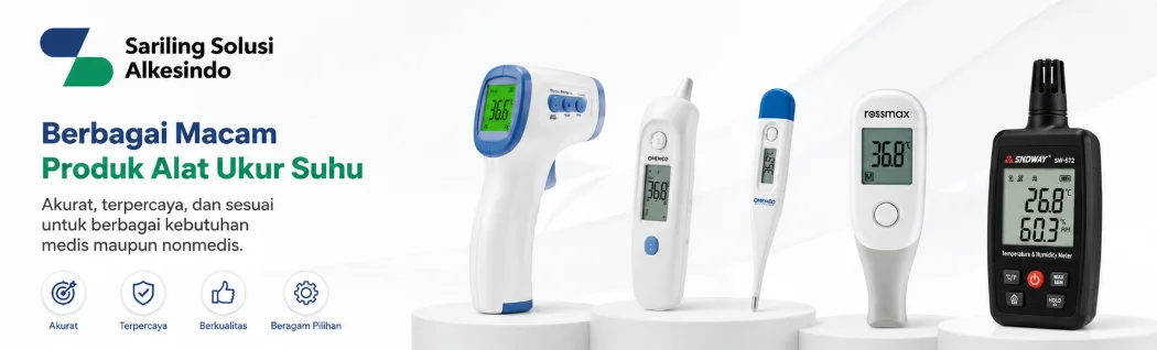 Produk termometer digital, infrared gun, dan hygrometer berkualitas untuk klinik, rumah sakit, dan penggunaan rumahan