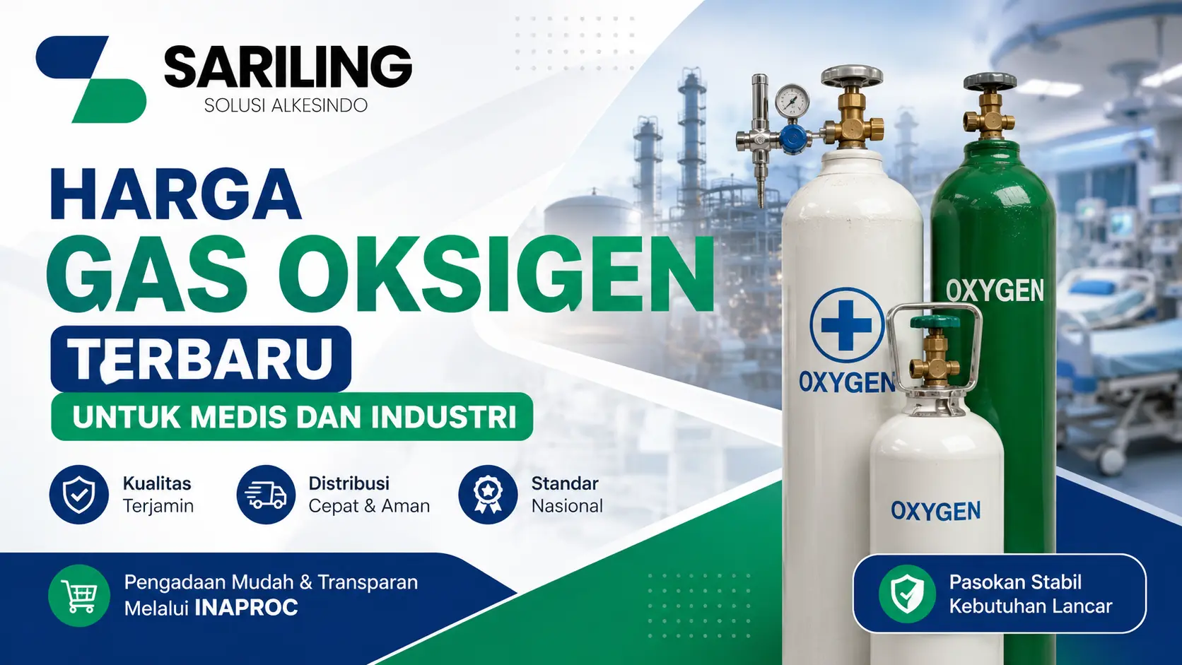 Harga gas oksigen terbaru untuk kebutuhan medis dan industri dari Sariling Solusi Alkesindo