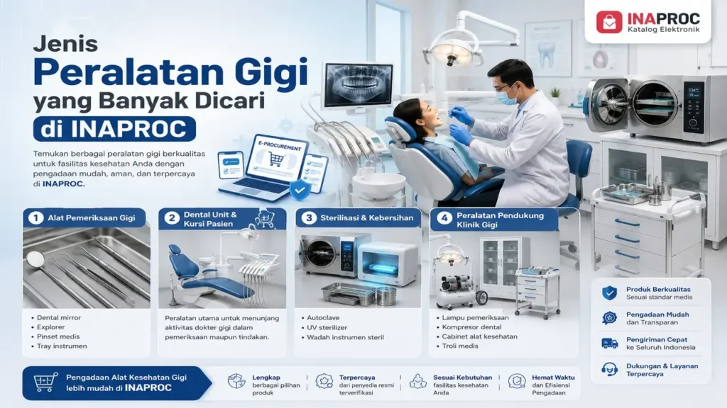 Keuntungan membeli peralatan gigi melalui E-Katalog INAPROC untuk fasilitas kesehatan