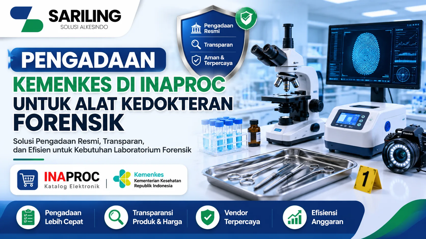 Pengadaan Kemenkes di Inaproc untuk alat kedokteran forensik resmi