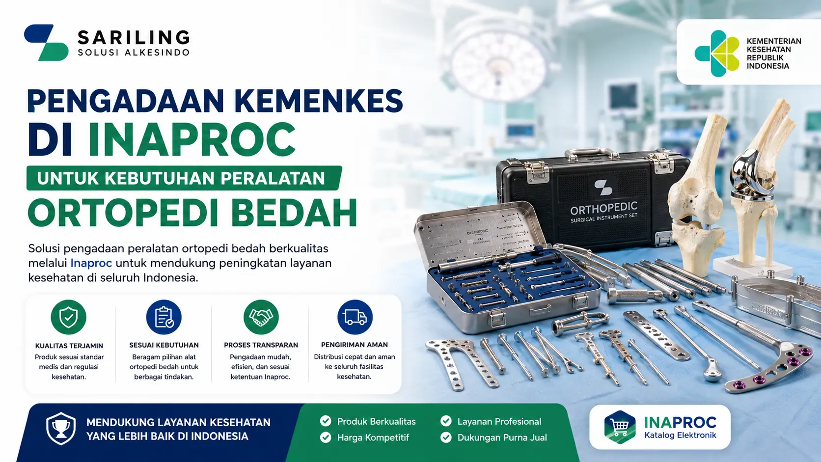 Pengadaan Kemenkes di Inaproc dengan alat kesehatan modern, spesifikasi medis, dan sistem pengadaan terpercaya