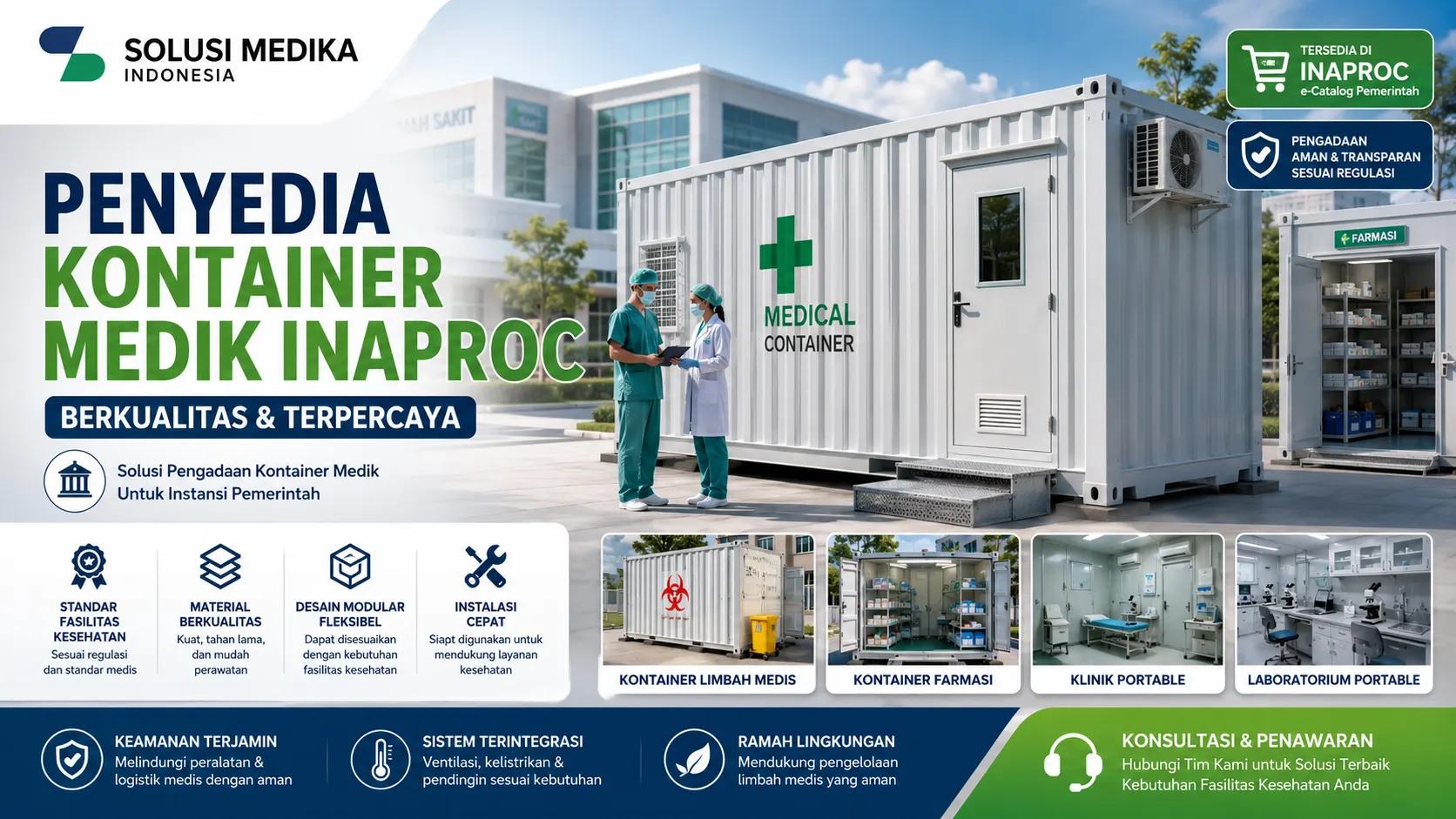 Penyedia Kontainer Medik Inaproc berkualitas dan terpercaya untuk kebutuhan fasilitas kesehatan instansi pemerintah