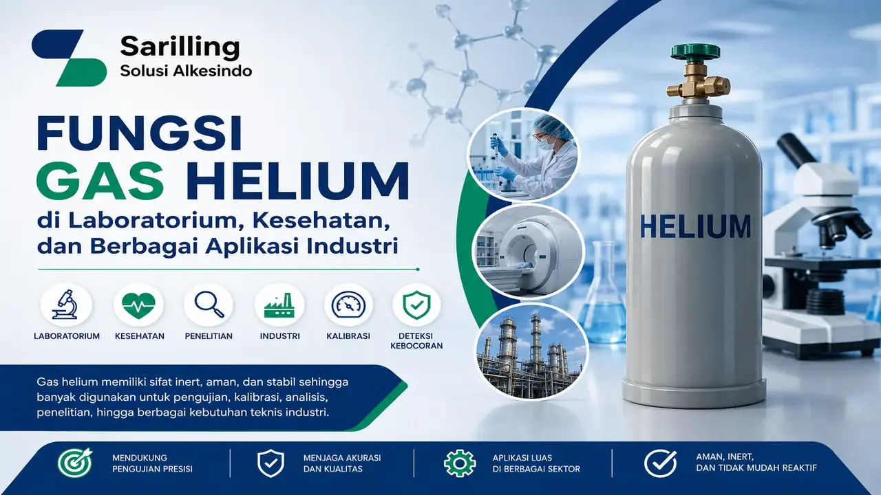Fungsi gas helium dalam laboratorium, kesehatan, penelitian, dan berbagai aplikasi industri untuk pengujian serta kalibrasi alat