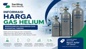 Informasi harga gas helium berdasarkan kemurnian dan kapasitas tabung untuk kebutuhan laboratorium, medis, dan industri oleh Sarilling Solusi Alkesindo