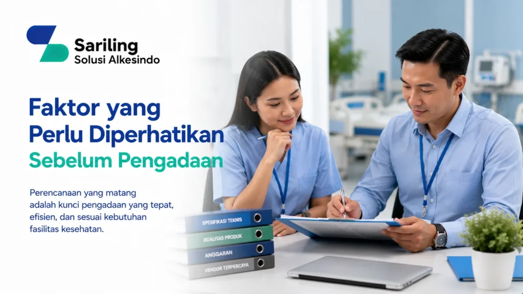 Faktor yang perlu diperhatikan sebelum pengadaan alat kesehatan dengan logo Sariling Solusi Alkesindo