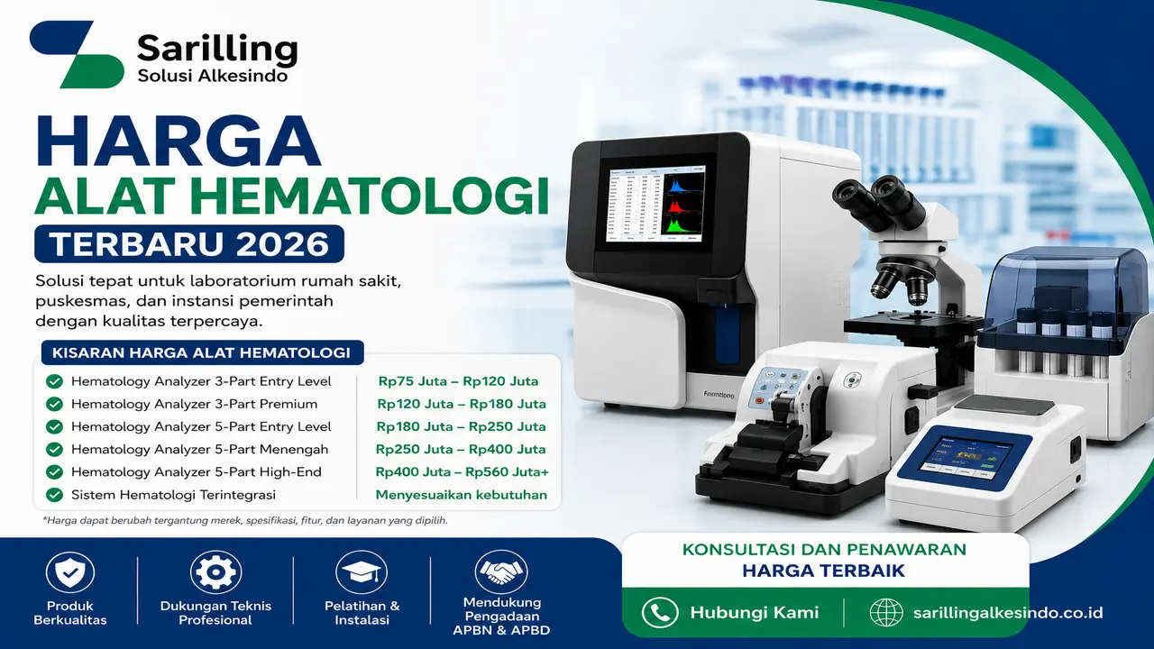 Harga alat hematologi terbaru 2026 untuk rumah sakit, laboratorium kesehatan, dan pengadaan pemerintah oleh Sarilling Solusi Alkesindo