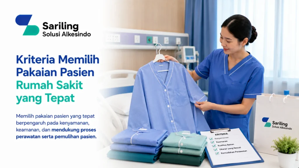 Kriteria memilih pakaian pasien rumah sakit yang tepat untuk kenyamanan dan keamanan pasien dengan logo Sariling Solusi Alkesindo