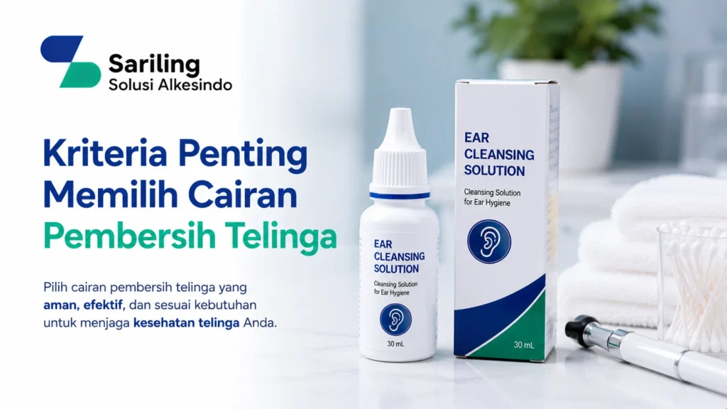 Kriteria penting memilih cairan pembersih telinga yang aman dan sesuai kebutuhan dengan logo Sariling Solusi Alkesindo
