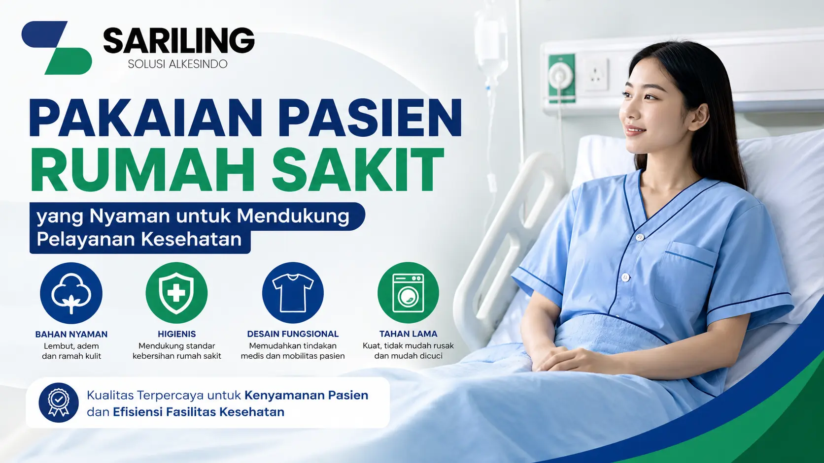 Pakaian Pasien Rumah Sakit yang nyaman dan higienis untuk mendukung pelayanan kesehatan profesional