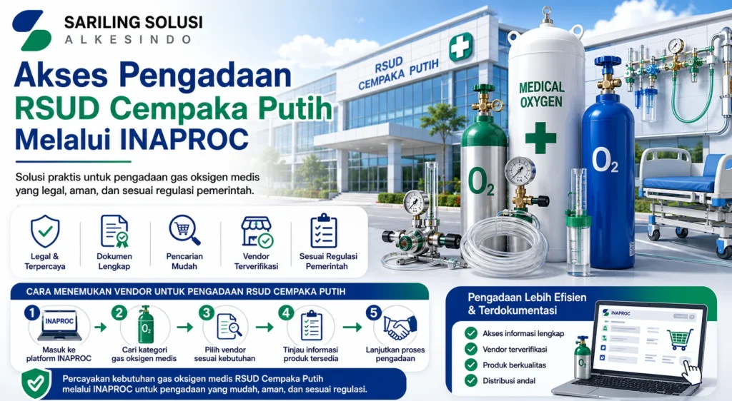 Pengadaan RSUD Cempaka Putih melalui INAPROC untuk pencarian vendor gas oksigen medis, informasi produk, dan proses pengadaan sesuai regulasi pemerintah.