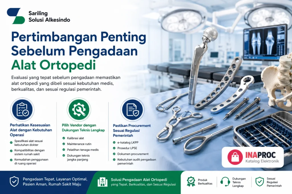 Pertimbangan pengadaan alat ortopedi rumah sakit melalui INAPROC bersama Sariling Solusi Alkesindo