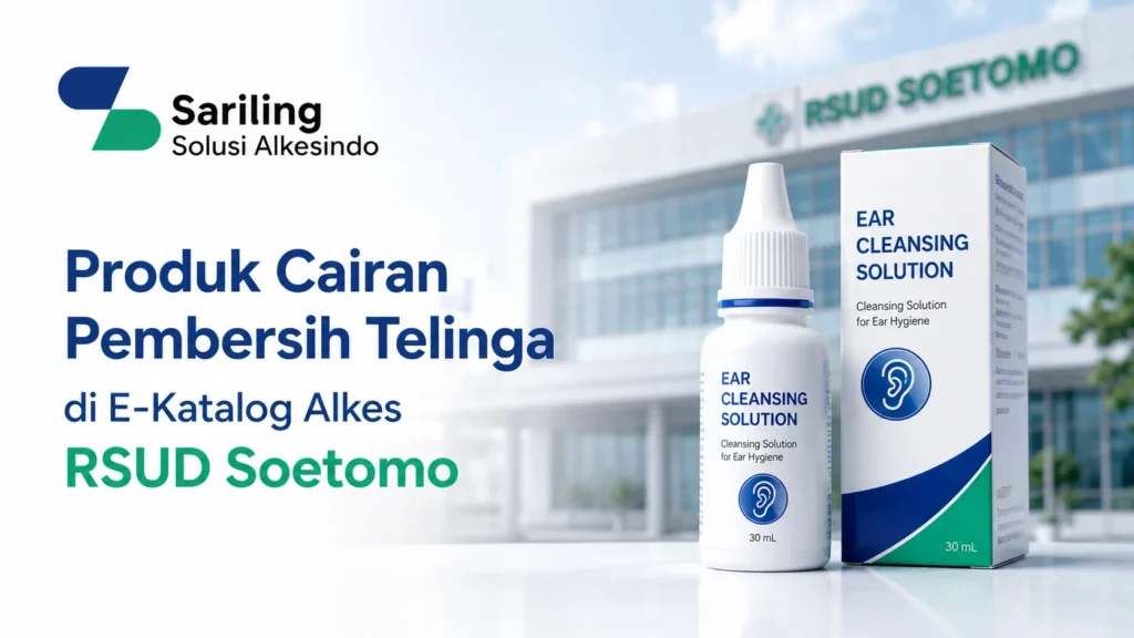Produk cairan pembersih telinga di E-Katalog Alkes RSUD Soetomo dengan logo Sariling Solusi Alkesindo