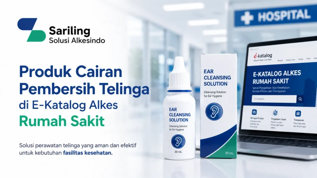 Produk cairan pembersih telinga di E-Katalog Alkes Rumah Sakit dengan logo Sariling Solusi Alkesindo