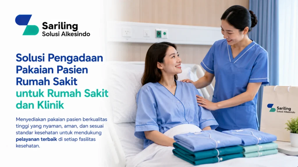 Solusi pengadaan pakaian pasien rumah sakit untuk rumah sakit dan klinik dengan logo Sariling Solusi Alkesindo
