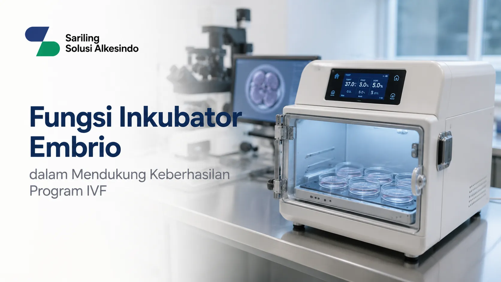 Fungsi inkubator embrio medis dari Sariling Solusi Alkesindo untuk mendukung keberhasilan program IVF.