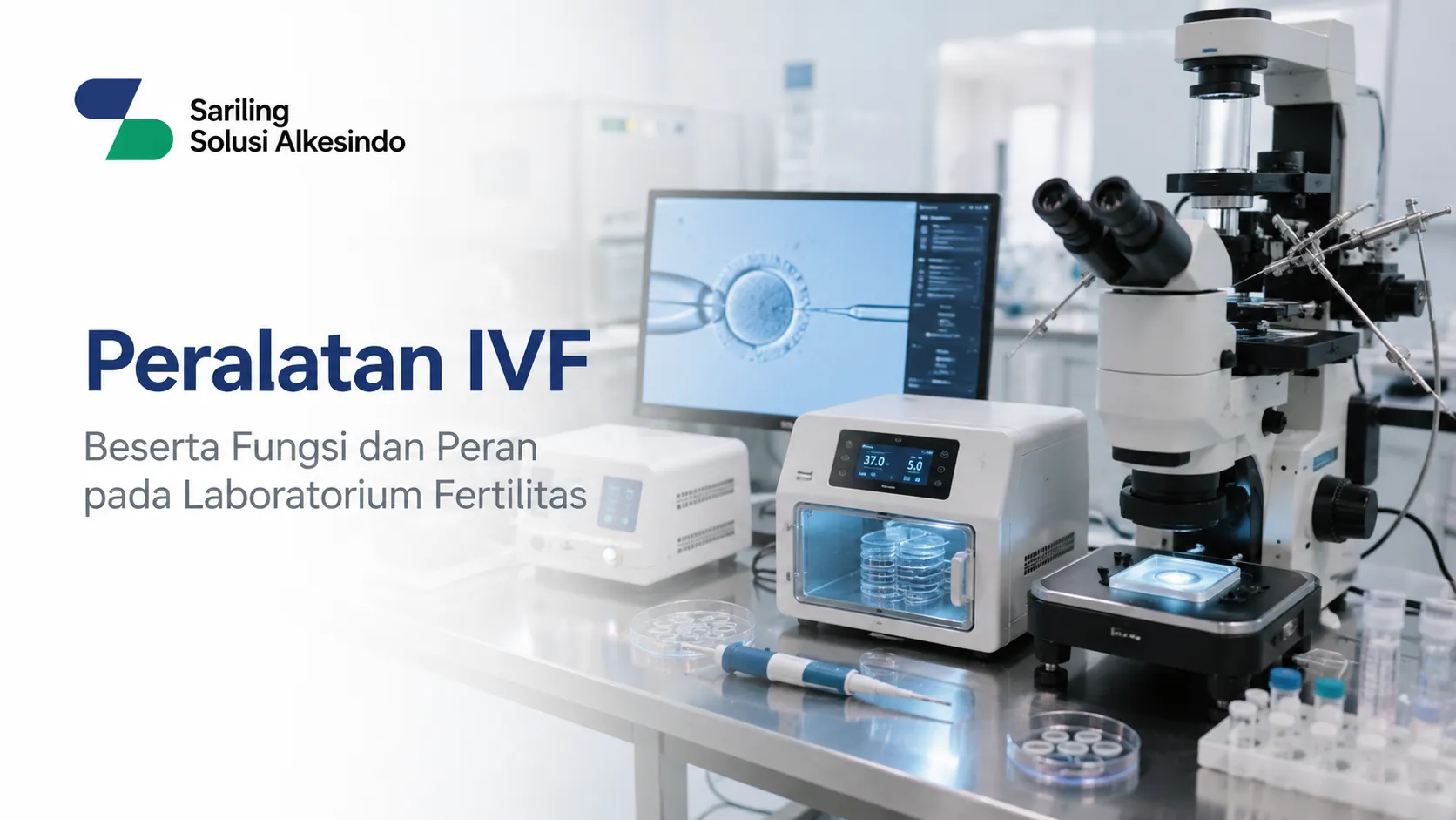 Peralatan IVF lengkap dari Sariling Solusi Alkesindo untuk laboratorium fertilitas modern.