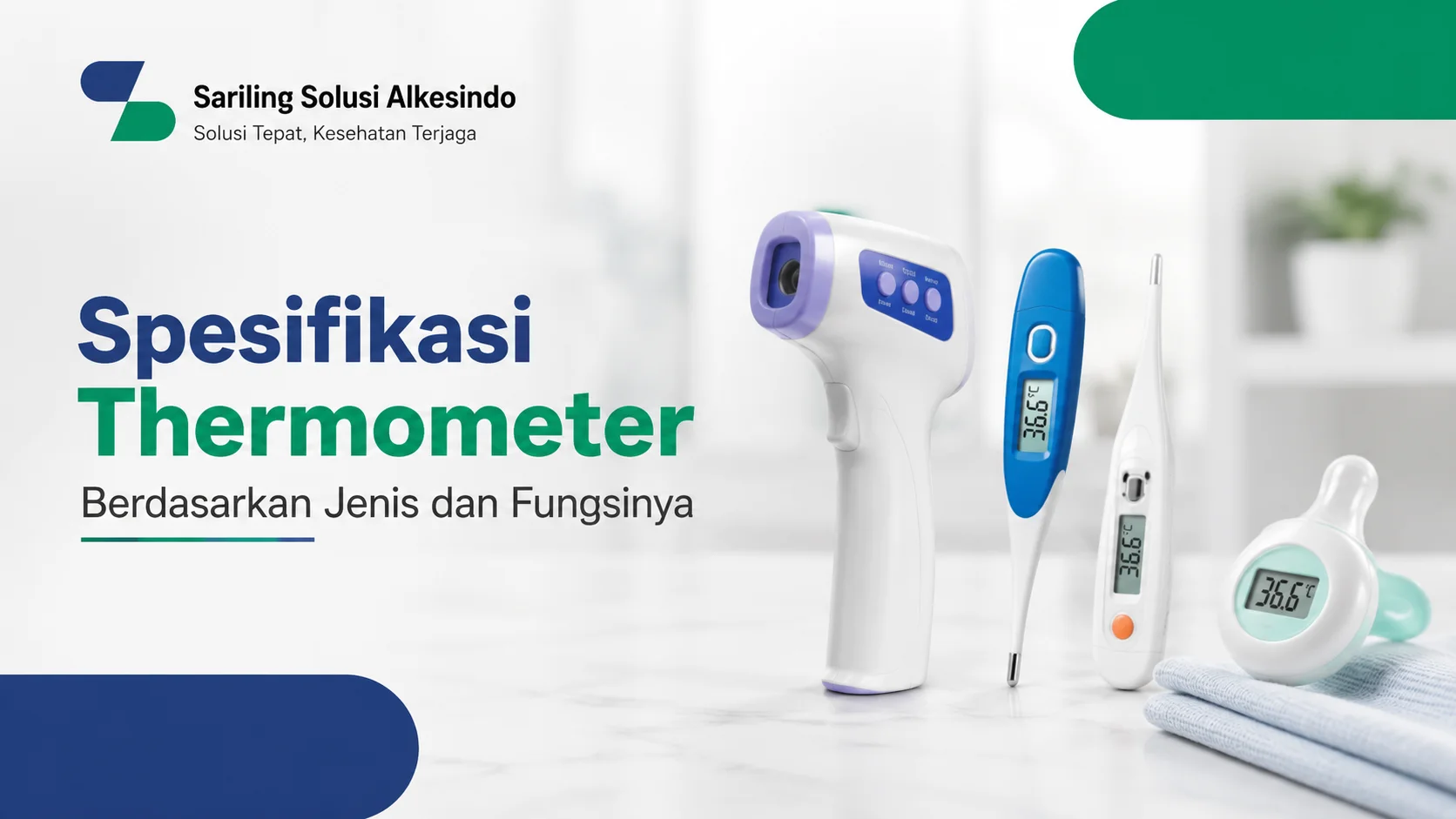 Ilustrasi Gambar Spesifikasi thermometer berdasarkan jenis dan fungsinya untuk kebutuhan medis dan kesehatan