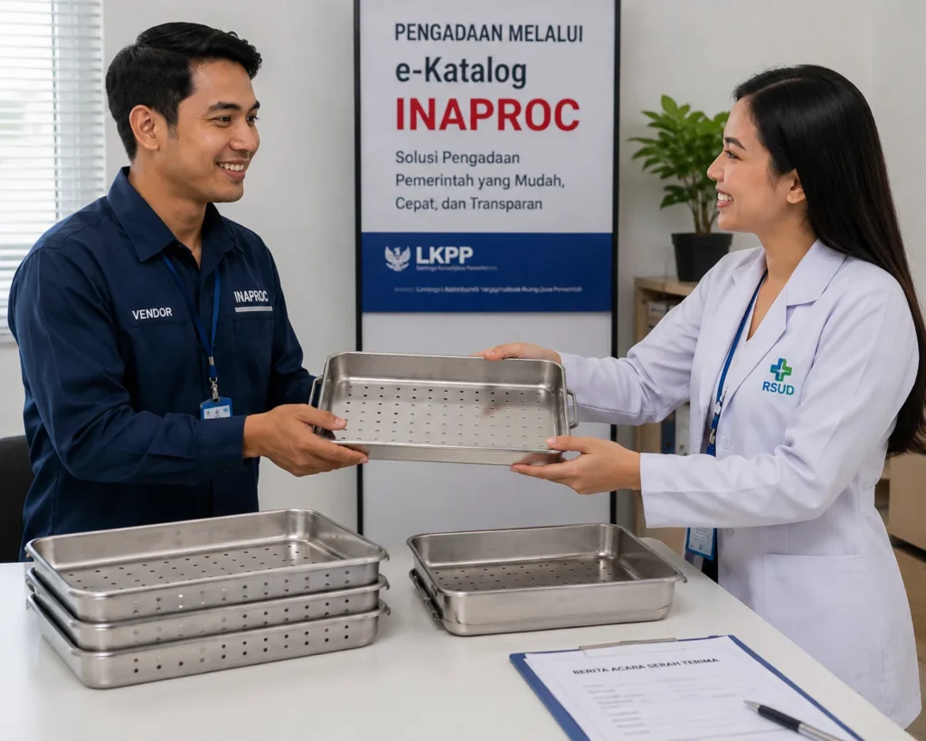 Konsultasi instrument tray — hubungi distributor tray instrumen Inaproc