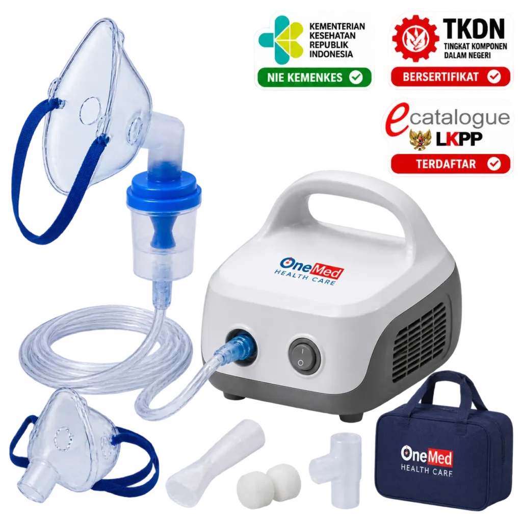eunggulan nebulizer Inaproc — compressor portable pneumatic dan oksigen bersertifikat
