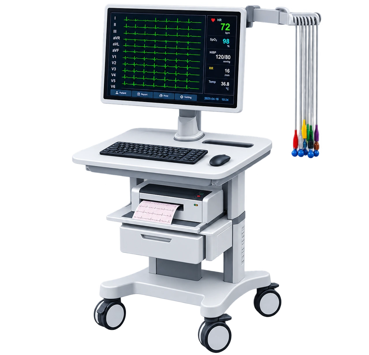 Alat EKG medis — elektrokardiograf bersertifikat NIE Kemenkes dan TKDN untuk pengadaan Inaproc"
