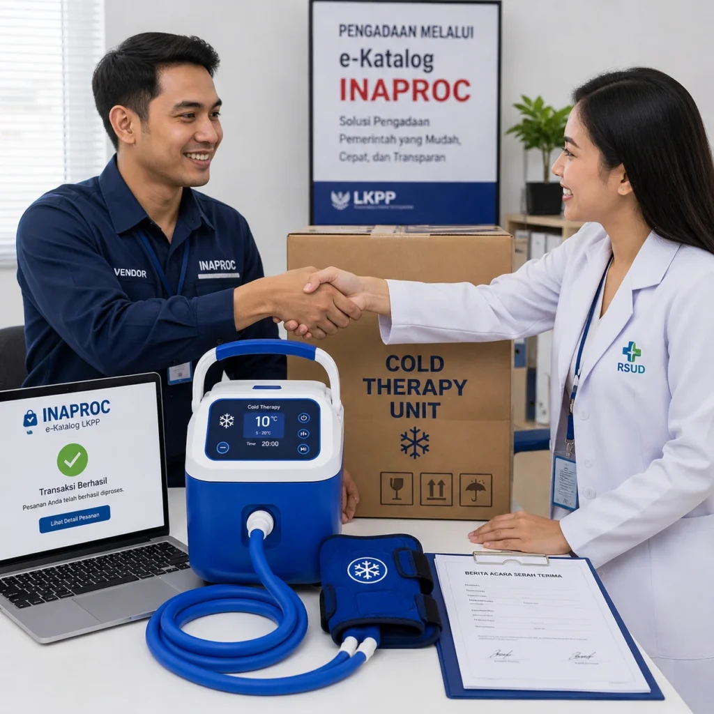 Konsultasi cold therapy — hubungi distributor alat terapi dingin medis Inaproc untuk RS Puskesmas