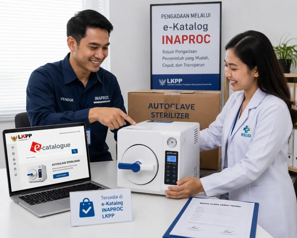 Konsultasi autoclave — hubungi distributor autoclave Inaproc untuk RS Puskesmas