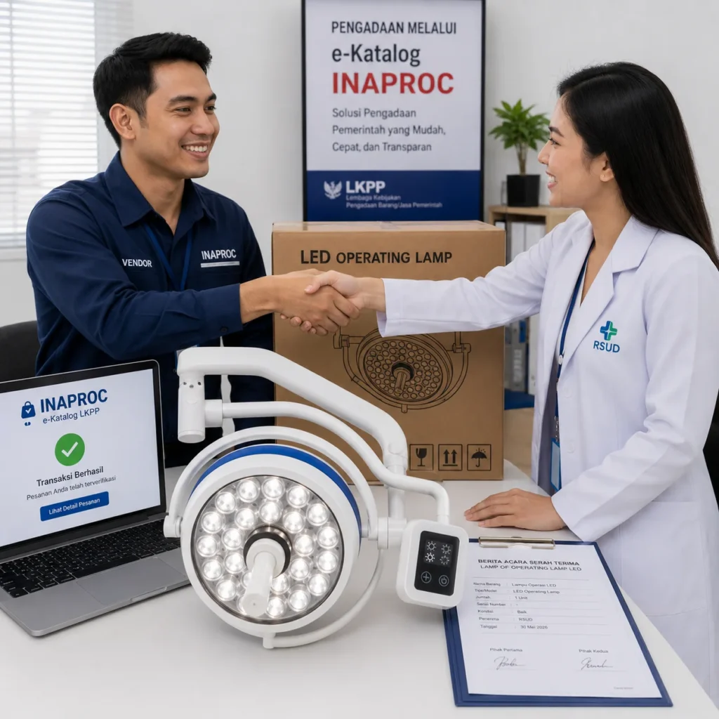 Pengadaan Lampu Bedah Medis RS melalui Inaproc dengan transaksi Lampu Operasi LED dan e-Katalog LKPP
