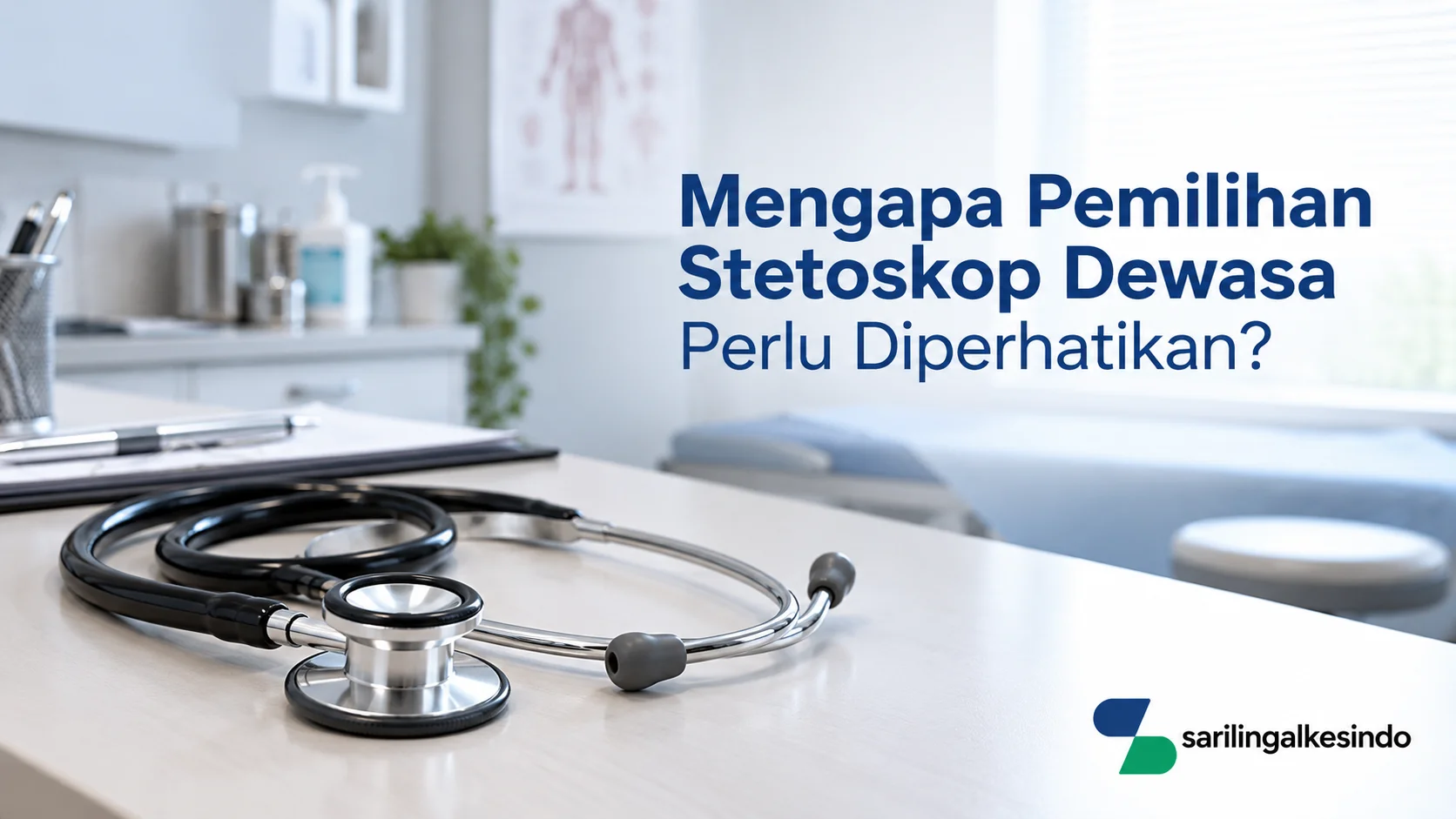 Stetoskop dewasa untuk kebutuhan pemeriksaan fisik dan pengadaan alat kesehatan.