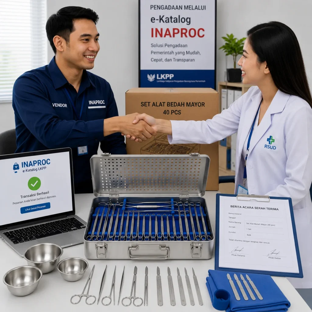 Pengadaan Paket Alat Operasi Bedah dengan set alat bedah mayor medis melalui INAPROC.