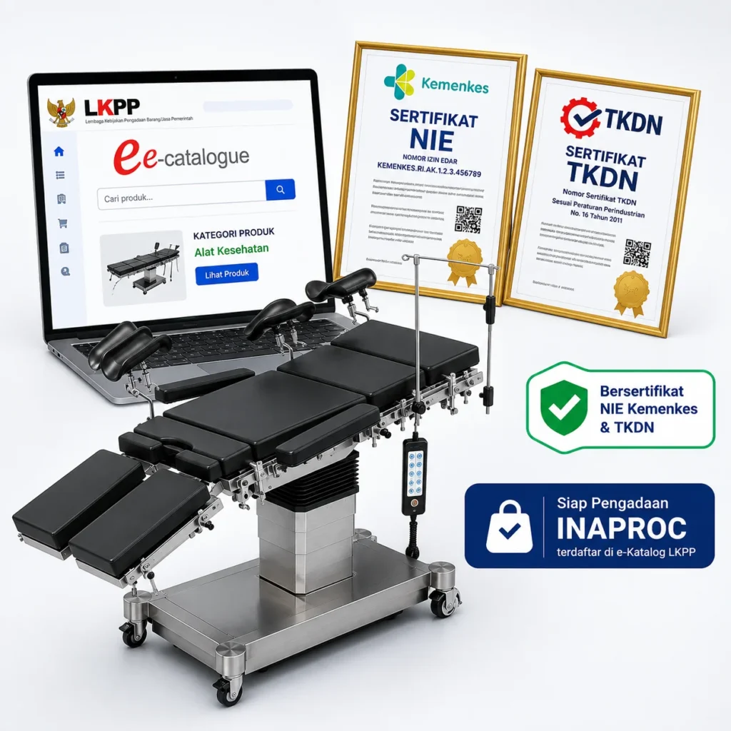 Vendor Operating Table Elektrik RS INAPROC untuk fasilitas kesehatan